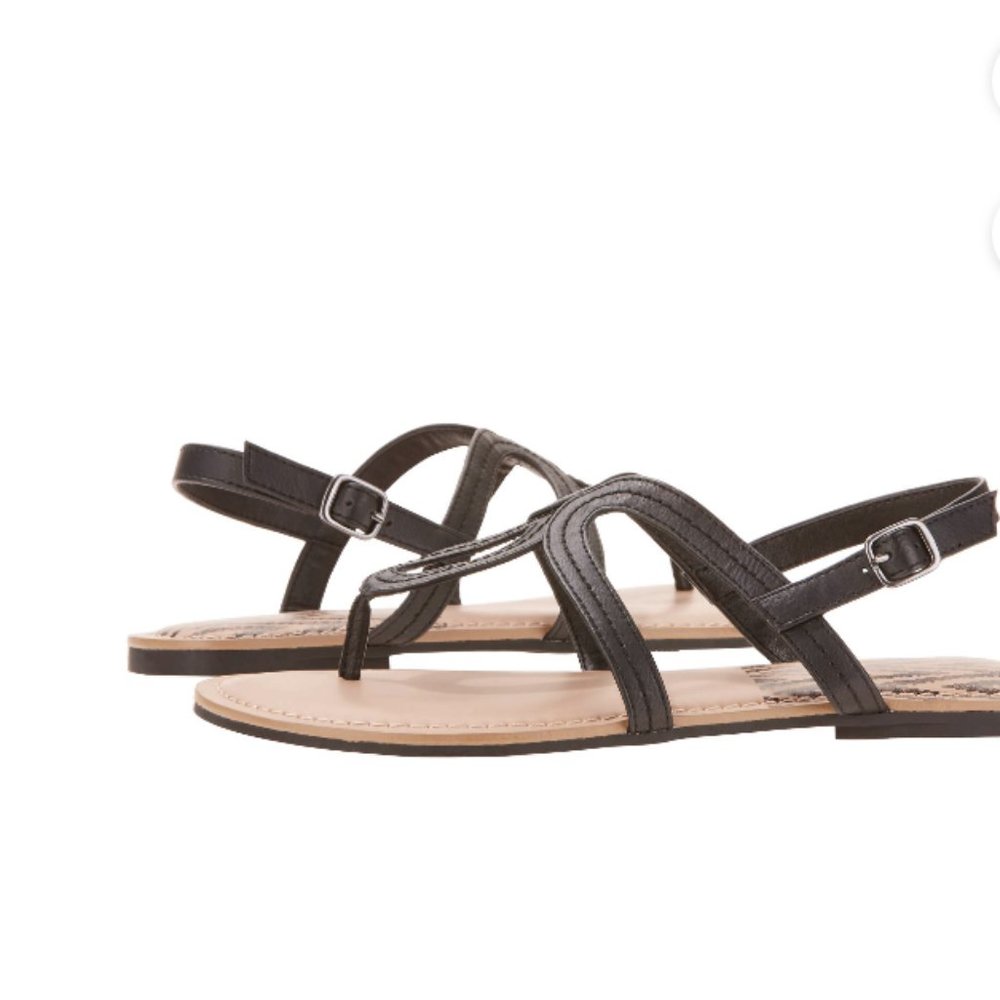Sandals thong womens new size 8M man made materialsTime and Tru brown
